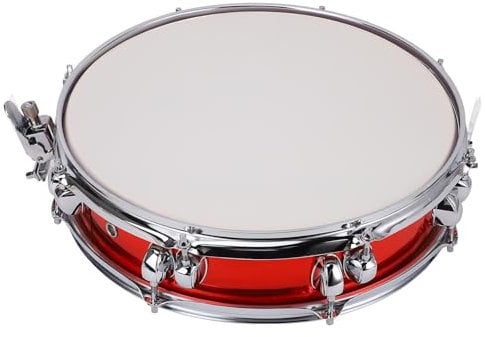 Snare Drum Set Student Kit Anfänger Praxis 14 Zoll Super Slim Edelstahl -Drumsticks Performance Tragbares Zubehör Drumming -Tool mit Verbesserter Tuning Stabilität (Rot)