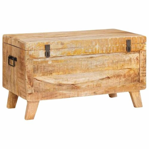 vidaXL Storage Chest - Decorative Chest for Living Room or Bedroom, Large Rectangular Wooden Chest in Rustic Style