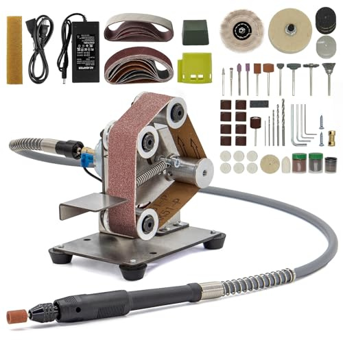 Kongkee Flexibles Spindelwerkzeug-Set mit Mini-Schärfer, multifunktionales Drehwerkzeug-Set zum Polieren von Schmuck, Schleifen, Polieren, Holzbearbeitung und Projekten