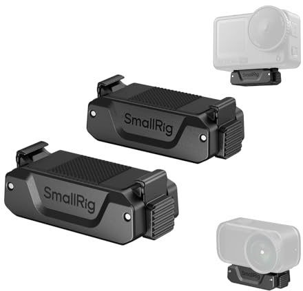 SMALLRIG Magnetischer Schnellwechseladapter für Action 6 / Osmo Nano | 2 Stück mit 1/4-20 Gewindebohrung für Stativ/Selfie-Stick - 5779B