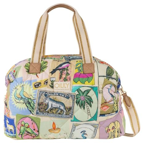 Oilily Reisetasche Umhängetasche Coosje Overnighter Almond Oil bunt