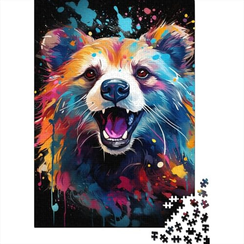 Colourful Bear 1000 Piece Jigsaw Puzzle for Adults Wall Art Decor