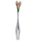 Wohnling Deko Vase groß Bottle S Aluminium modern mit 1 Öffnung in Silber, Hohe Alu Blumenvase handgefertigt, Große Dekovase für Blumen