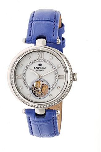 Empress Stella Women's Automatic Purple Genuine Leather Silver Watch EMPEM2103