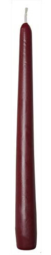 Sovie CANDLES Spitzkerzen Gastronomie Ø 2,2cm x 24cm in BORDEAUX, Gastro Kerzen Tafelkerzen Leuchterkerzen Stabkerzen, 50 Stück, Brenndauer ca. 7 Std.