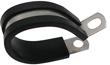 1,25 Kabelschelle Edelstahl Isoliert Gummi gepolstert - Kabelschelle Rohrschelle Schlauchschelle Leitungsschelle und Drahtschelle (12er Pack)