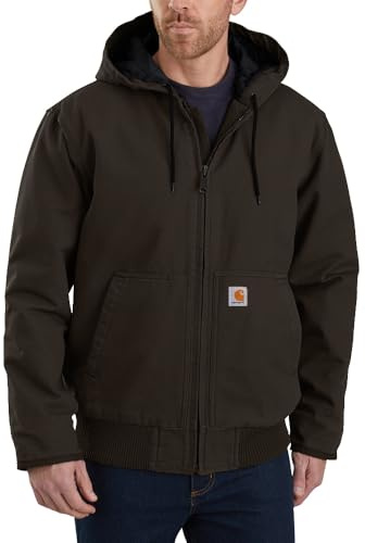 Carhartt Men's Active Jacket J130 Work Utility Outerwear, Dark Brown, XXXL