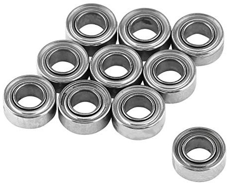 Yanmis Miniatur-Kugellager, 10er-Pack 3 × 6 × 2,5 mm / 0,12 × 0,23 × 0,09 Zoll MR63ZZ-Kugellager, doppelt geschirmt