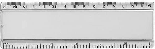 Bullet Lineal Ellison 15 cm aus Kunststoff mit Papiereinlage durchsichtig