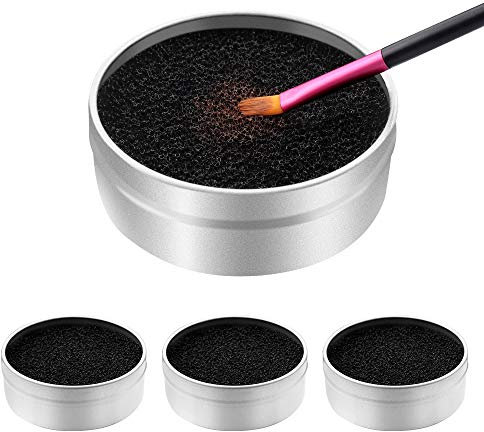 3 Pcs Make Up Pinsel Schwamm Reiniger,Pinselreiniger Schwamm Make-Up Pinselreiniger Schnelle Kosmetikreste entfernen,Farbenwechsel Reinigung Trocknen Schwamm für Zuhause Salon