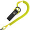 Ganzoo Spiral-Kabel Schlüsselanhänger elastisch mit Karabiner, Safety Lanyard mit Paracord-Mantel, Schlüsselband, Stretch Fang-Riemen, RSG Halterung für Polizei, Bundeswehr, Hausmeister, neon gelb