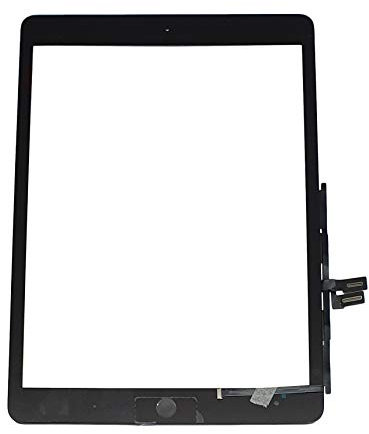 Smartex® Touch Screen Glass Digitizer SCHWARZ kompatibel mit iPad 7 2019 (A2197 A2200 A2198) - Home Button, Aufkleber und Werkzeugset inklusiv