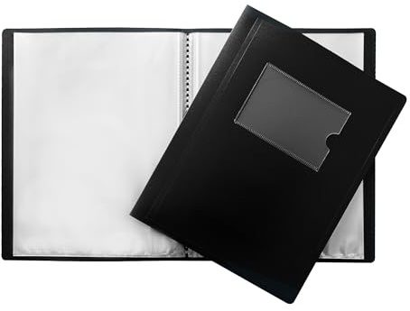 Porte-vues 10 pochettes avec couverture souple Noir Format A5