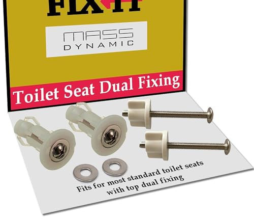 Fix It Non Slip 4X Rubbers to Secure Loose Toilet Seats Hinge (Dual Fixing)