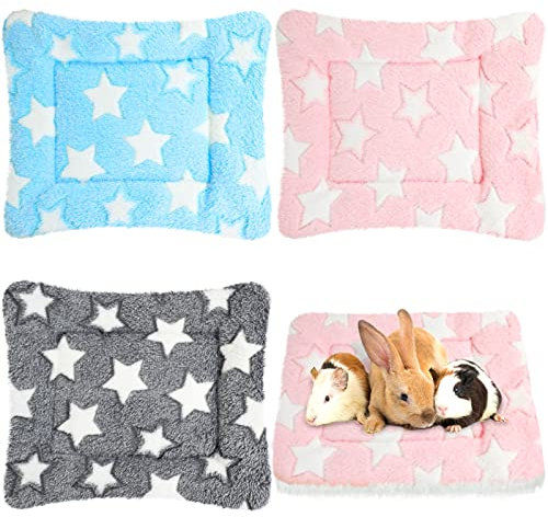 Jetec Hasenbetten, Meerschweinchenbetten, weiche Hasenmatten, warme Meerschweinchenmatte, Kleintier-Winterbetteinlagen, Fleece-Schlafunterlagen für den Innenbereich, Kaninchen, Hamster, Eichhörnchen,