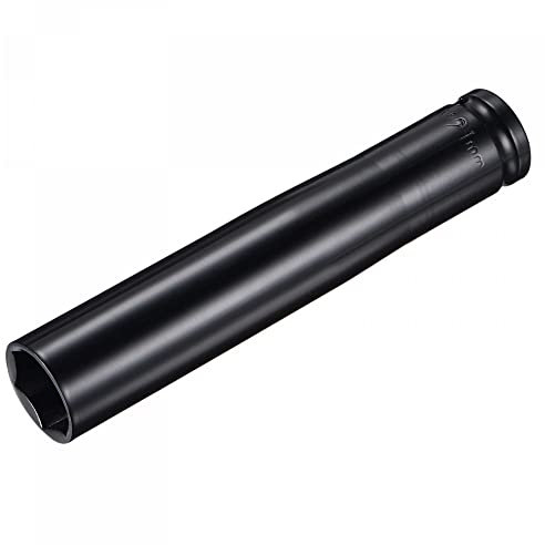 sourcing map Douille à choc de 21 mm de profondeur, acier CR-V traité thermiquement, longueur de 15,2 cm, tailles métriques à 6 points