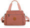 DIRRONA Sac Bandoulière Femme Grand en Nylon Mode - Sac à Main Multi-Poches avec Bretelles Réglables, Style Vintage Antivol, Lavable, pour Travail, Shopping et Usage Décontracté Rose poudré