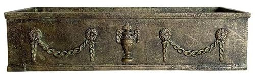 L'Héritier Du Temps Balconnière Vasque Longue Bac Jardinière de Balcon ou Fenêtre en Fonte Vert Anglais 15x20,5x60cm