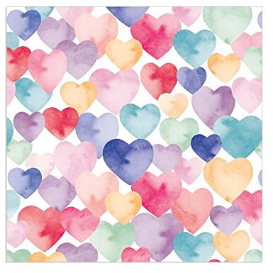 ARTEBENE Serviette Papierserviette Tissue Herzen | 20 Stück |25x25cm | 3-lagig | Hochwertige Servietten für Feiern Mehrfarbig