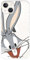 Offizielle Looney Tunes Schutzhülle für iPhone 14, Bugs Bunny, Silhouette, transparent, zum Schutz Ihres Handys, flexible Silikonhülle mit offizieller Lizenz von Looney Tunes