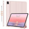 FSCOVER iPad Case Pro 11 Inch 2022/2021/2020 (4th 3rd 2nd), Trifold Stand Soft Slim TPU Back Shell iPad Cover with Pencil Holder, Auto Wake/Sleep, Magnetic Attachment, Pencil 2nd Charging, Pink