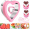 Keepaty Valentine's Day Cookie Cutters,Stainless Steel Heart Cookie Cutter,Sandwich Vegetable Fruit Cookie Cutters with Comfort Grip for Wedding Birthday Cake Decorations