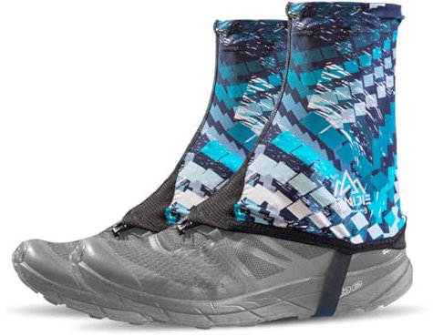 Azarxis Gamaschen, Trail Gaiters, Atmungsaktiv und Sand Schutz Regengamaschen Leg Gaiters Für Outdoor Laufen Trailrunning, Wandern Marathon (Blau, M)