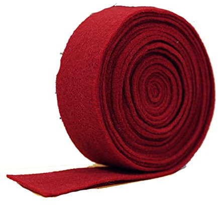 Yurosiay 5m×3cm Filzband Bastelfilz Band Filz Geschenkband Schleifenband Topfband Filz Stoff Basteln DIY Filzband Bastelfilz für Weihnachten Hochzeit Dekoration DIY Basteln Patchwork Rotwein