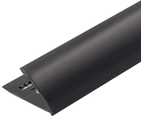 Round Edge PVC Tile Trims Quadrant Tile - Black, 8mm Depth - 2500mm Long