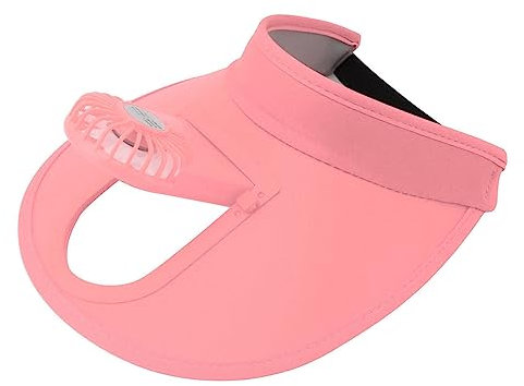 Tnfeeon Sonnenblenden-Hüte mit Ventilator, 3 Geschwindigkeiten, USB-Aufladung, Outdoor-Sommerhut mit Ventilator, Wiederaufladbare Kinder-Visierhüte, Sonnenventilator-Kappe, Sonnenhut, (Rosa)