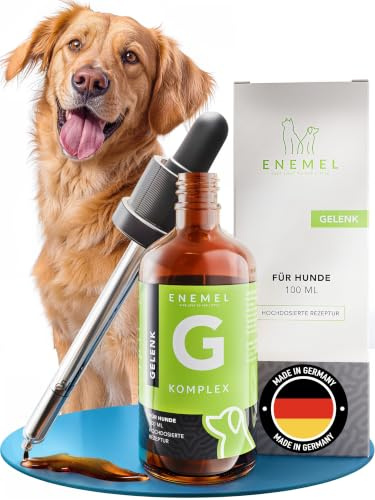 ENEMEL Gelenk Komplex Hund Tropfen 100 ml, zur täglichen Einnahme | flüssiges Nahrungsergänzungsmittel, mit Kollagen, Hyaluronsäure & MSM, Alternative zu Tabletten oder Kapseln, Made in Germany