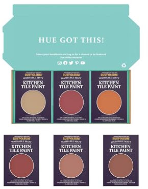 Rust-Oleum Kitchen Wall Tile Paint in Matt Finish – Fiery Shades Tester Box