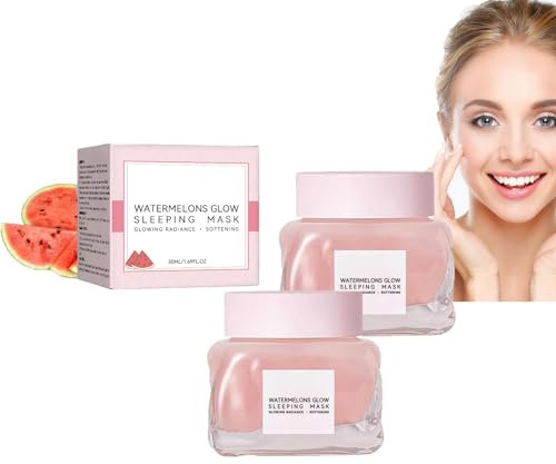 Dyceittdia 2pcs Wassermelone Gesichtscreme, Wassermelonen-Hautpflege, Wassermelonen-Essenz-Creme, Akneflecken reduzieren, Feuchtigkeitsspendende & aufhellende Creme, 2pcs*50ml, Moisturising Cream