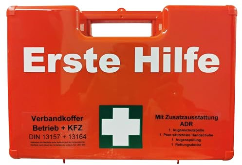 ADR-Gefahrgutkoffer - Erfüllt die aktuelle DIN 13164 (KFZ) und DIN 13157 (Betrieb/Mitarbeiter) mit zusätzlicher ADR-Ausstattung