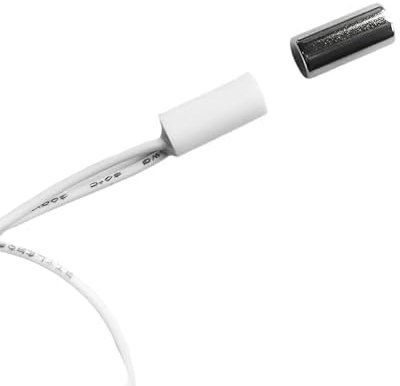 Verkabelter, eingebetteter Türmagnet-Alarmmelder for Haustüren und Fenstergeschäfte, verdeckter Tür-Magnetalarmmelder (Size : White NC)