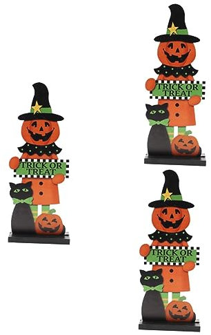 Warmhm 3stücke Halloween Dekorative Kürbis Ornamente Für Desktop Tischdekoration Für Zuhause Und Festliche Anlässe