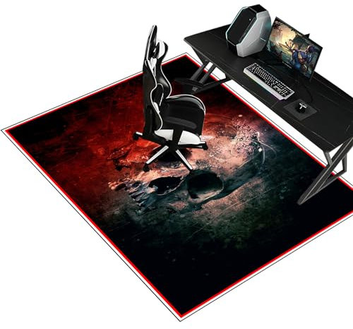 XunZheng 120 x 150 cm Unterlage Schreibtischstuhl Bodenschutzmatte für Hartböden Gaming Teppich für Stuhl Bürostuhl Unterlage Computerstuhl Teppiche Gaming Bürostuhl Stuhlmatten
