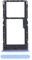 Recambio compatible con Xiaomi Redmi 12 4G/5G 23053RN02Y, 23053RN02A, 23053RN02I Try Tray Bandeja alojamiento porta tarjeta SIM 1 + Ranura SIM 2 o trineo para lector de memoria Micro SD (azul)