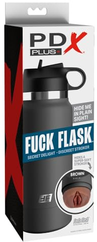 PDX Fuck Flask - Secret Delight, Brown/Grey, 8,3x17,8 cm
