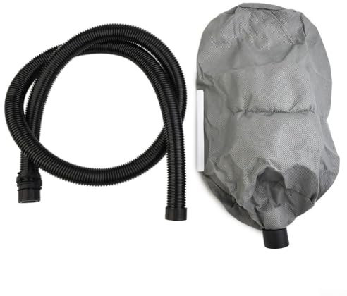 1 sacchetto per la raccolta della polvere per levigatrice per cartongesso con tubo da 2 m per smerigliatrice per cartongesso