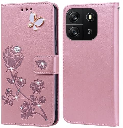 PKQTOP Phone Case for Blackview Wave 6C/Oscal Flat 1C with Kickstand,Card Slots,Silicone Bumper,Shockproof,Flip Wallet Leather Protective Cover for Blackview Wave 6C/Oscal Flat 1C