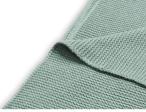 Personalisierte Babydecke | Bestickt mit Namen und Monogramm | Krabbeldecke (75cm x 100cm, Forest Green)