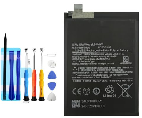 Vvuilsty BM4W Batería de repuesto para Xiaomi 10T Lite 5G Redmi Note 9 Pro 5G, batería recargable de 0 ciclos compatible con Xiaomi 10T Lite 5G Redmi Note 9 Pro 5G con kits de herramientas de