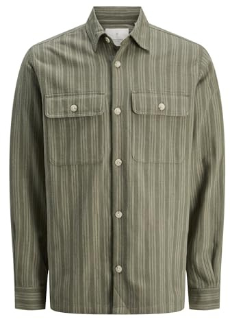JACK & JONES Jprccraymond Spring Stripe Overshirt Sn