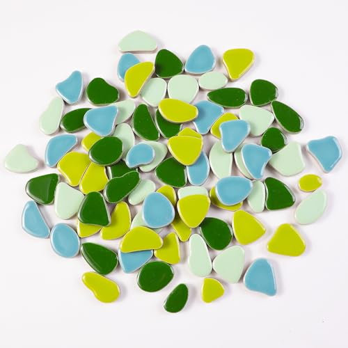 Mini carreaux de mosaïque en céramique pour loisirs créatifs, loisirs créatifs, couleur aléatoire, 454 g (0,5 kg)