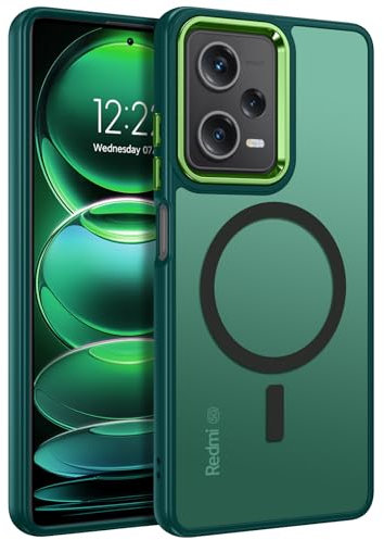 BENTOBEN für Xiaomi Redmi Note 12 Pro 5G Hülle mit Mag-Safe Magnetisch für Xiaomi Poco X5 Pro 5G - Durchscheinende Matt Anti-Fingerabdruck Schutzhülle, Grün