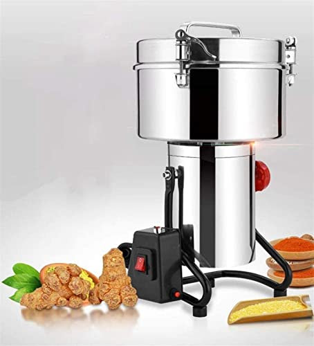 sjdoPulse Molinillo De Granos Eléctrico, Molinillo De Granos Eléctrico De 4500 G, De Acero Inoxidable De Grado Alimenticio, Tipo Oscilante para Cocina, Hierbas, Especias, Pimienta