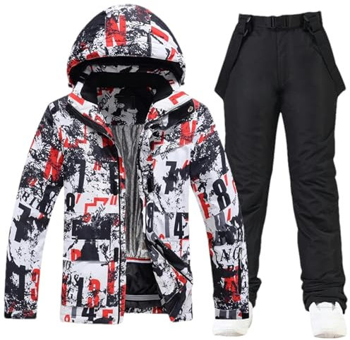 BoShiNuo Warme Herren- und Damen-Schneeanzug-Sets Snowboard-Anzug Ski-Kleidung Ski-Jacken- und Hosen-Sets Snowboard-Kleidung H907 Jacket Pant_l L