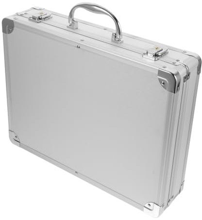 Gadpiparty Caja de Herramientas Estuche de Aluminio Maletín para Hombre Estuche de Metal Portátil para Entusiastas