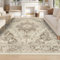 Homcomodar Teppich Wohnzimmer 160x230cm Vintage Teppich Schlafzimmer Boho Waschbarer Wohnzimmerteppich Kurzflor Teppiche für Wohnzimmer Kinderzimmer(Taupe)